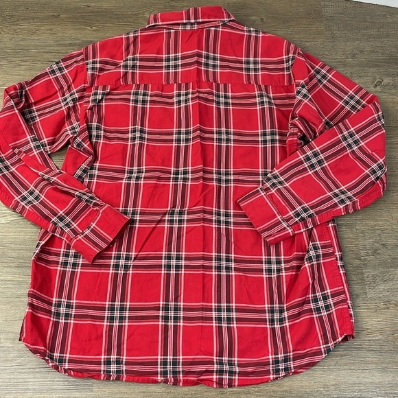 Columbia Men’s Red Black Long Sleeved Button Down collared Shirt, size Large - Picture 9 of 9